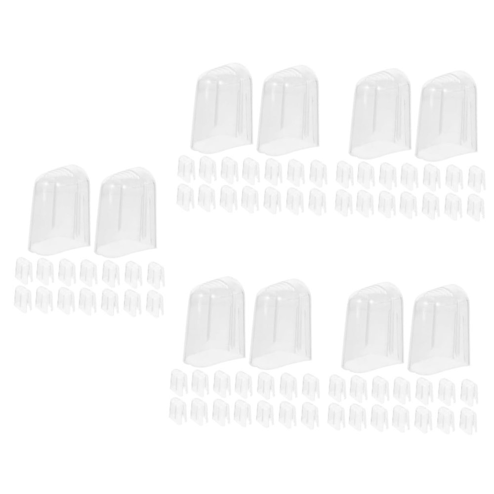 TOVINANNA 120-Piece Reusable Toothbrush Head Covers, Transparent Protective Caps for Electric Toothbrush Heads