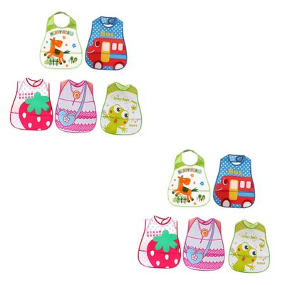 Abaodam 10-Pack Cloth Baby Bibs
