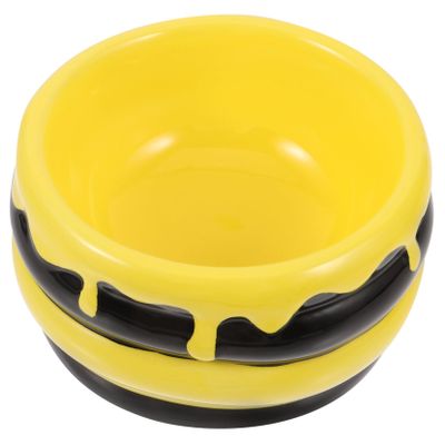 BESPORTBLE Ceramic Food Bowl for Dogs and Cats, Elevated Foot-Shaped Design, Easy to Clean