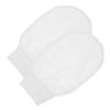 Baluue 4-Piece Exfoliating Wash Gloves for Skin Care, Gentle Scrubbing Mitts, White view 3