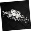 FRCOLOR 3-Piece Women's Floral Hair Comb Set, Silver view 4