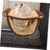 Kisangel Hanging Hamster Bed for Small Pets, Breathable, Lightweight and Comfortable, Polyester and Wood, for Home and Cage Decor view 2