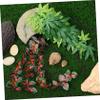 Happyyami 8-Piece Artificial Rattan Hanging Plants for Aquarium and Reptile Habitats view 3