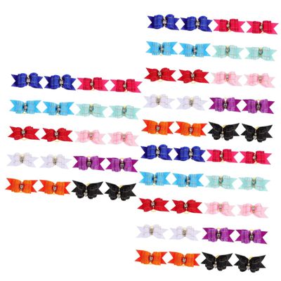INOOMP 60pcs Dog Hair Bows for Small Pets
