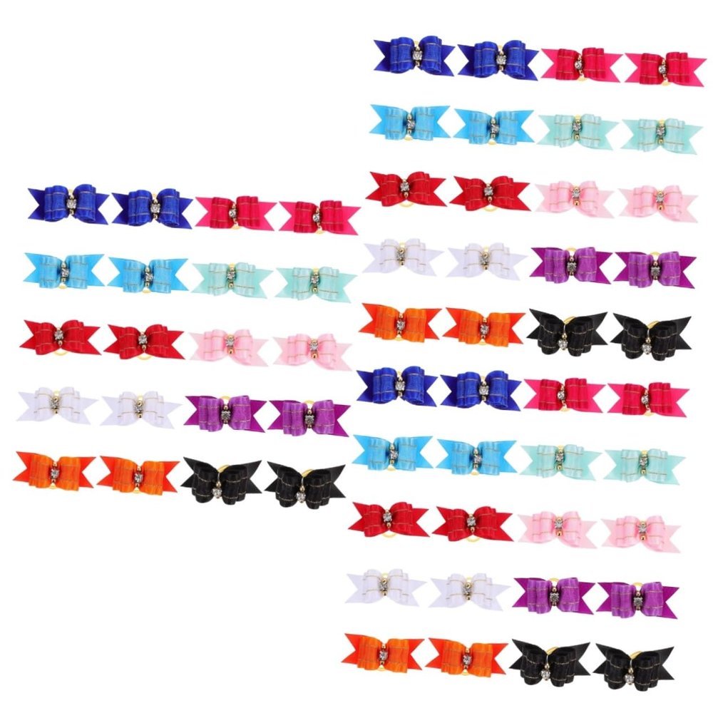 INOOMP 60pcs Dog Hair Bows for Small Pets