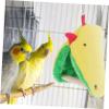 Yardwe 6 Sets Triangle Parrot Nest, Hanging Plush Bird Hammock and Warm Cage Bed view 3