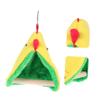 Yardwe 6 Sets Triangle Parrot Nest, Hanging Plush Bird Hammock and Warm Cage Bed view 4