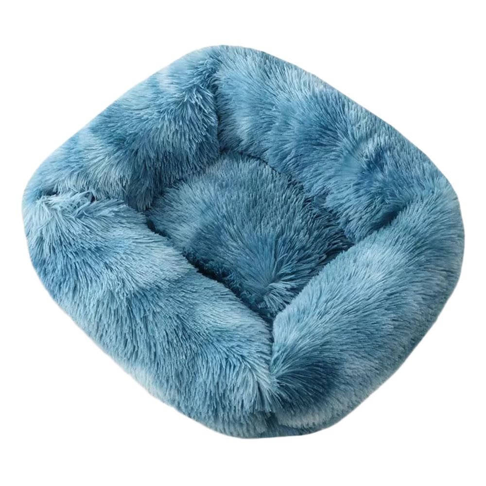 YOUCAI Dog Bed, Plush Anti-Anxiety Pet Sofa, Blue 2, XL: 110 x 90 x 18 cm