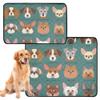 Reusable Dog Pee Pad, Non-Slip Floor Mat for Beach, 20 x 24 in, Cute Small Dog Faces and Breeds view 1