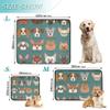 Reusable Dog Pee Pad, Non-Slip Floor Mat for Beach, 20 x 24 in, Cute Small Dog Faces and Breeds view 3