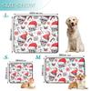 Washable Non-Slip Dog Mat, 20 x 24 in, Watercolor Skull & Santa Designs, 3-Pack view 3