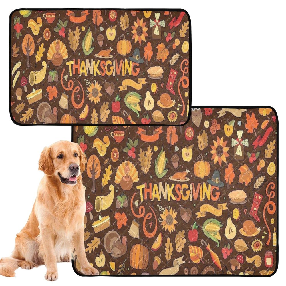 Washable Non-Slip Dog Training Pads, 50.8 x 61 cm, Multicolor, 3-Pack
