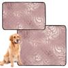 Dog Rug for Dirty Paws, Washable, Non-Slip, 61 x 91.4 cm + 91.4 x 106.7 cm, Rose Gold, Decorative Imitation, 2-Pack view 1