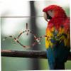 Yardwe 2-Piece Wooden Parrot Swings for Small Birds, Colorful view 2