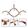 Yardwe 2-Piece Wooden Parrot Swings for Small Birds, Colorful view 4