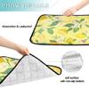 Absorbent Dog Bowl Mat, Washable, Non-Slip, 61 x 91.4 cm + 91.4 x 106.7 cm, Gold, Lemon Yellow, Tropical Fruits, Leaves & Flowers, 2-Pack view 4