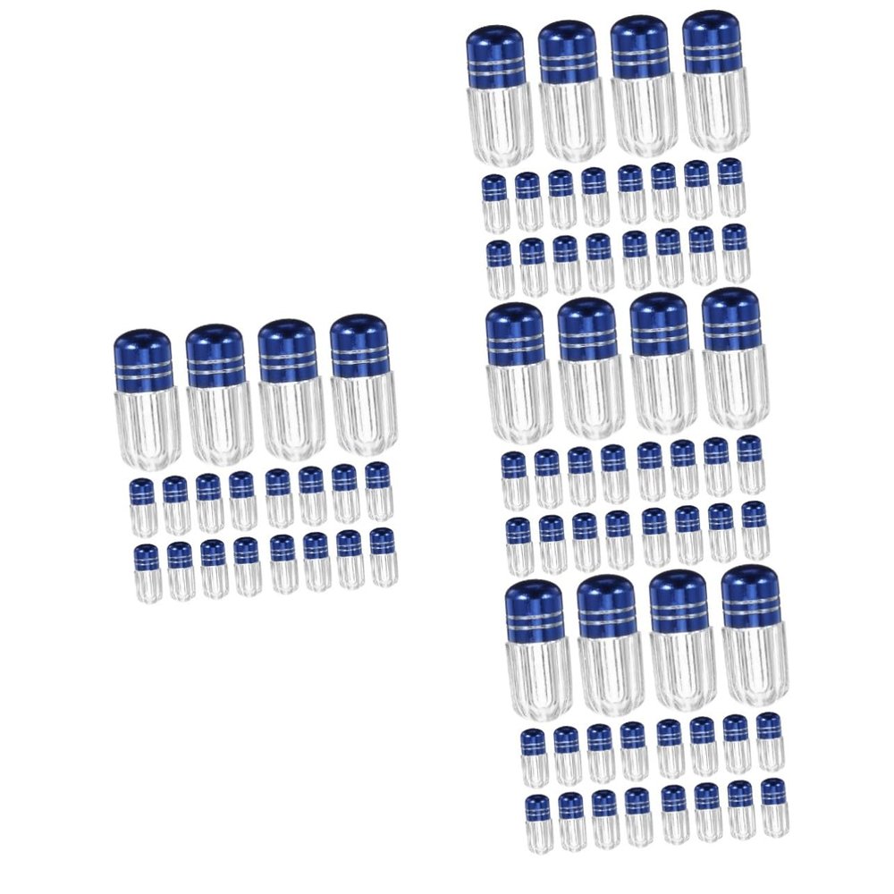 Gatuida 80-Piece Transparent Plastic Pill Bottles, Lightweight and Portable for Travel, with Secure Lids for Capsules and Tablets