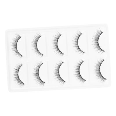 Fiber False Eyelashes, 5 Pairs, Naturally Full for Everyday Use