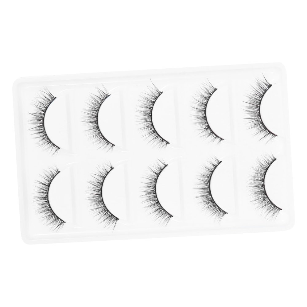 Fiber False Eyelashes, 5 Pairs, Naturally Full for Everyday Use