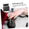 Nail Art Armrest Cushions, 2 Pcs, PU, Black, Foldable view 4