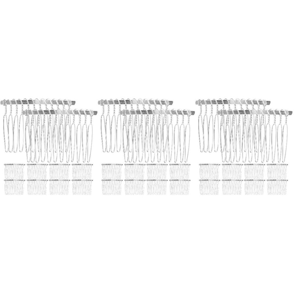 FRCOLOR 60-Piece Side Clip Hair Combs for Bridal Veils, Floral Bridal Hair Accessories
