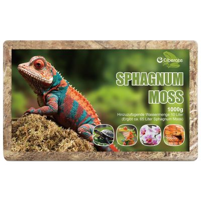Ciberate Sphagnum Moss Brick for Terrariums, 1000g
