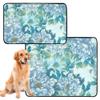 Reusable Dog Pee Pads for Large Dogs, Non-Slip, 50.8 x 61 cm, Chinese Blue Peonies, 3-Pack view 1