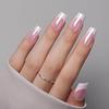 Glazed Pink French Tip Press-On Nails, 32-Piece Set view 1