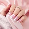 Glazed Pink French Tip Press-On Nails, 32-Piece Set view 2