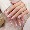 Glazed Pink French Tip Press-On Nails, 32-Piece Set view 4