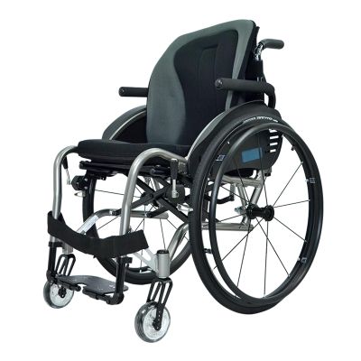 XCSCUK Lightweight Folding Self-Propelled Sport Wheelchair for Adults, 38 cm Seat