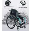 XCSCUK Lightweight Folding Self-Propelled Sport Wheelchair for Adults, 38 cm Seat view 3