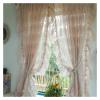 QEXWETAR Ruffled Lace Window Curtain, Princess Style, Cream, 200 x 150 cm, 1 Piece view 1