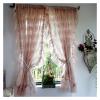 QEXWETAR Ruffled Lace Window Curtain, Princess Style, Cream, 200 x 150 cm, 1 Piece view 2