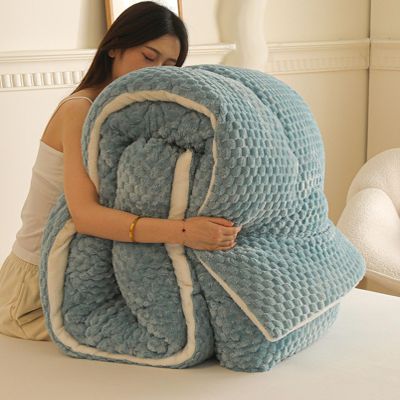 Microfiber Winter Comforter, Reversible Lamb-Fleece, Blue, 150 x 200 cm, 2 kg