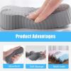 Super-Soft 3D Exfoliating Bath Sponge, Gray view 4