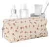 Portable Floral Makeup Bag with Zipper view 1