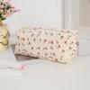 Portable Floral Makeup Bag with Zipper view 3