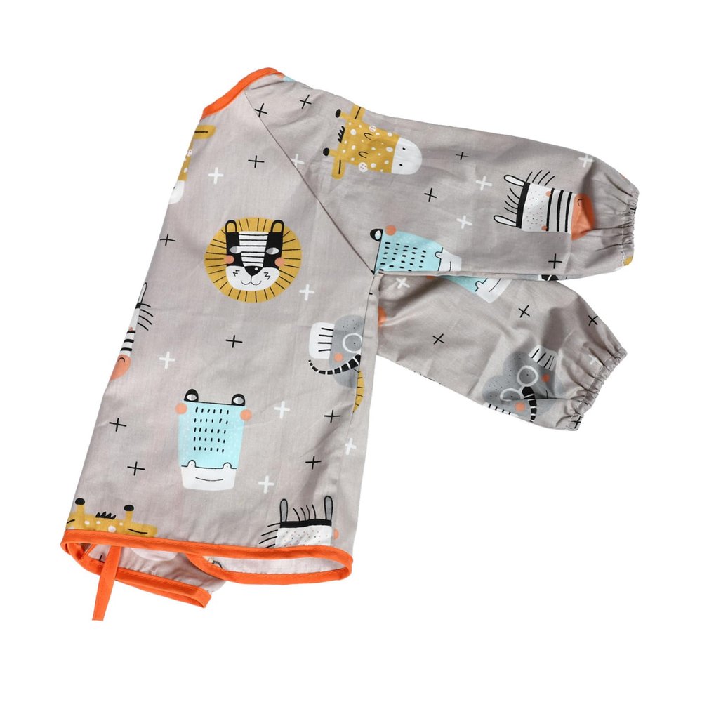 MOLUCKFU Waterproof Long-Sleeve Baby Bibs for Toddlers, Easy to Clean, High Chair Compatible, Chemical-Free, Healthy Cartoon Design
