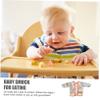 MOLUCKFU Waterproof Long-Sleeve Baby Bibs for Toddlers, Easy to Clean, High Chair Compatible, Chemical-Free, Healthy Cartoon Design view 2