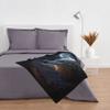 yomeeaaaa Embrace The Beauty of White Wolf Little Moon Blanket, 40 x 50 in, Reversible Plush Throw Blanket for Couch, Sofa, Chair, Super Soft, Fluffy, Cozy Wolf Print view 3