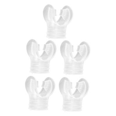Milisten 5-Piece Transparent Plastic Snorkel Mouthpieces for Adults