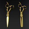 SGKOMN 6-Inch Hair Cutting Scissors, Professional Japanese 440C Steel, Gold-Finish Hair Shears and Thinning Scissors view 2