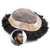 Men’s Afro-Curly Toupee for Black Men, 5–6-Inch Indian Remy Human Hair view 1