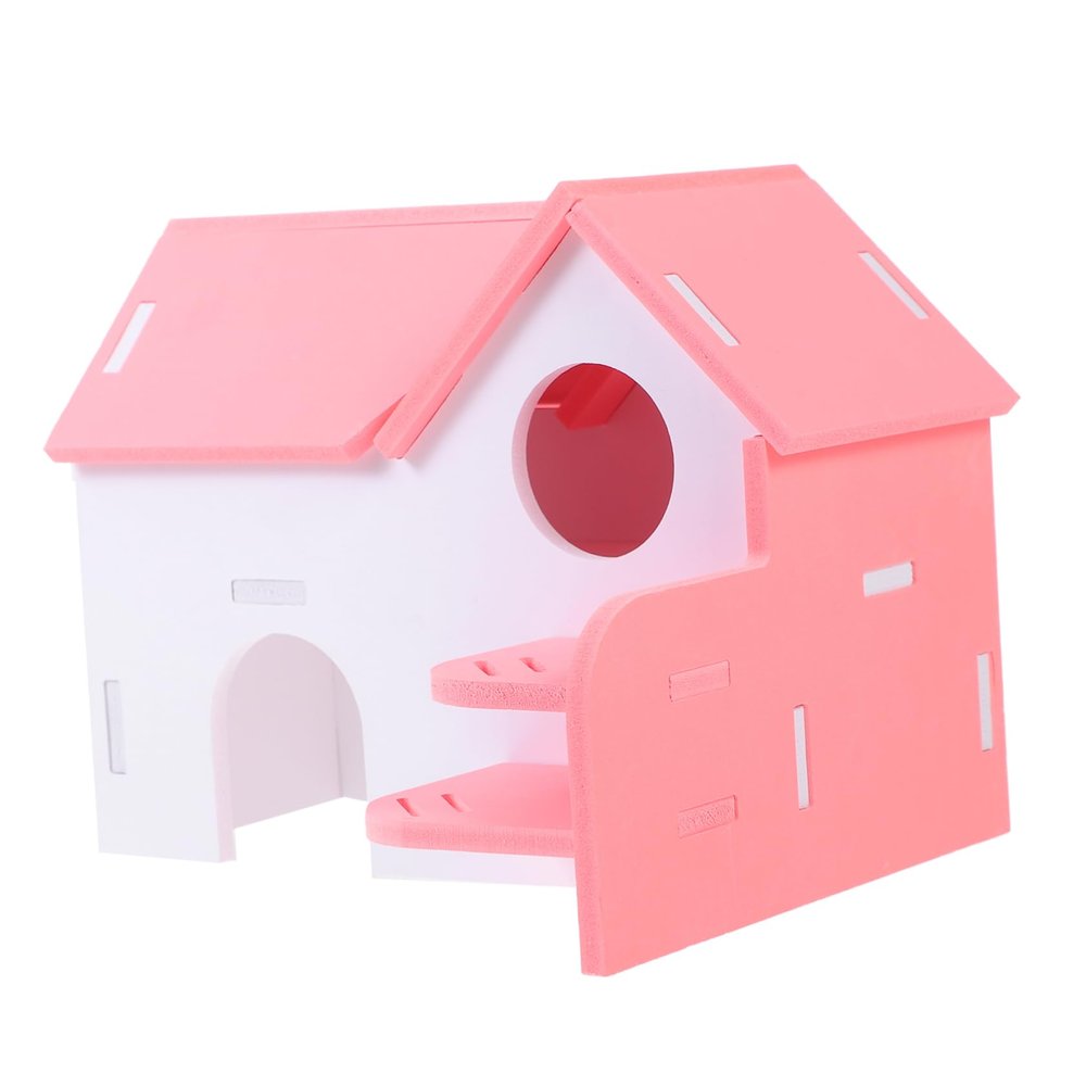 BESPORTBLE 2-Tier Rat Hideout for Hamsters with Sleeping Area and Play Platform