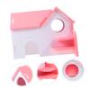 BESPORTBLE 2-Tier Rat Hideout for Hamsters with Sleeping Area and Play Platform view 3