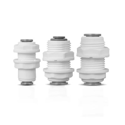 REIUAFWYGV 1/4" to 3/8" Tube OD Reducer Bulkhead POM Quick-Fit Connector for Aquarium Water Purifier and RO Filter Systems