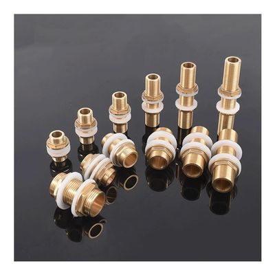 VWWJCCRO Brass 1/2" and 3/4" Male Full-Nipple Threaded Tank Connection Plate, DN8–60 mm