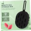 Black Silicone Makeup Sponge Case for Travel and Home view 3