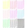 9 Sheets Self-Adhesive French Tip Nail Stickers, Colorful Curved Geometric Lines view 2